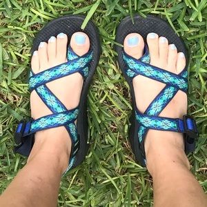 Blue chacos